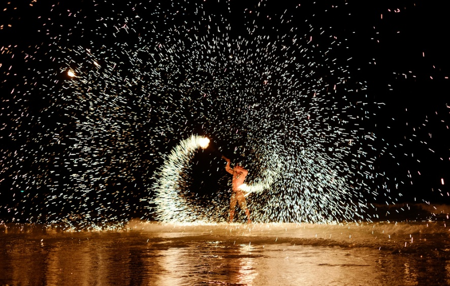 Amazing fireshow at a Phuket full moon party