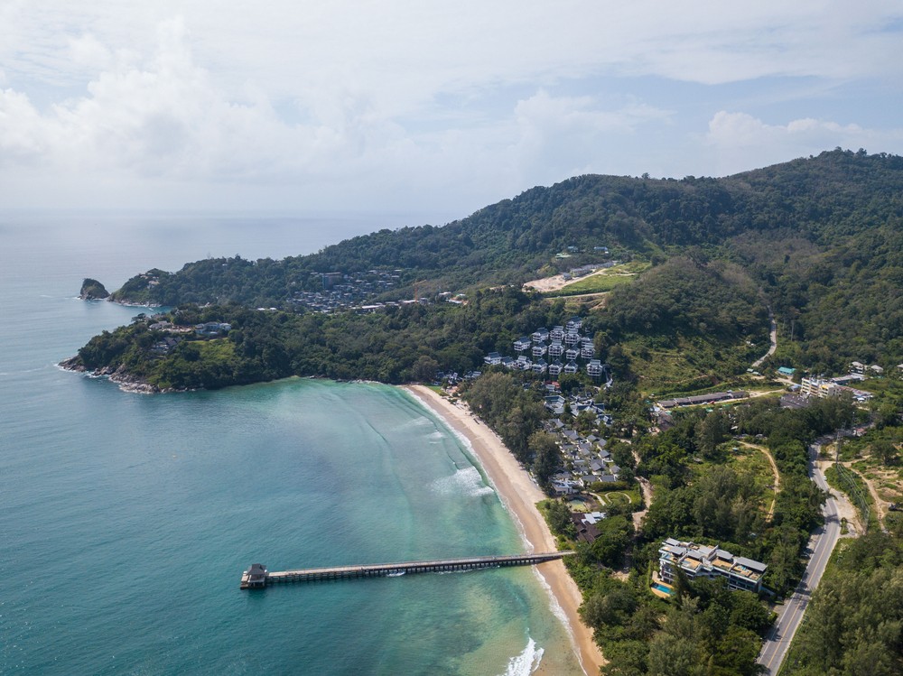 Bird’s eye view of Thavorn Beach Village on Nakalay Beach