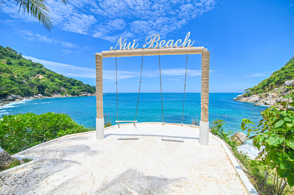 Your kids can enjoy the swings at Nui Beach