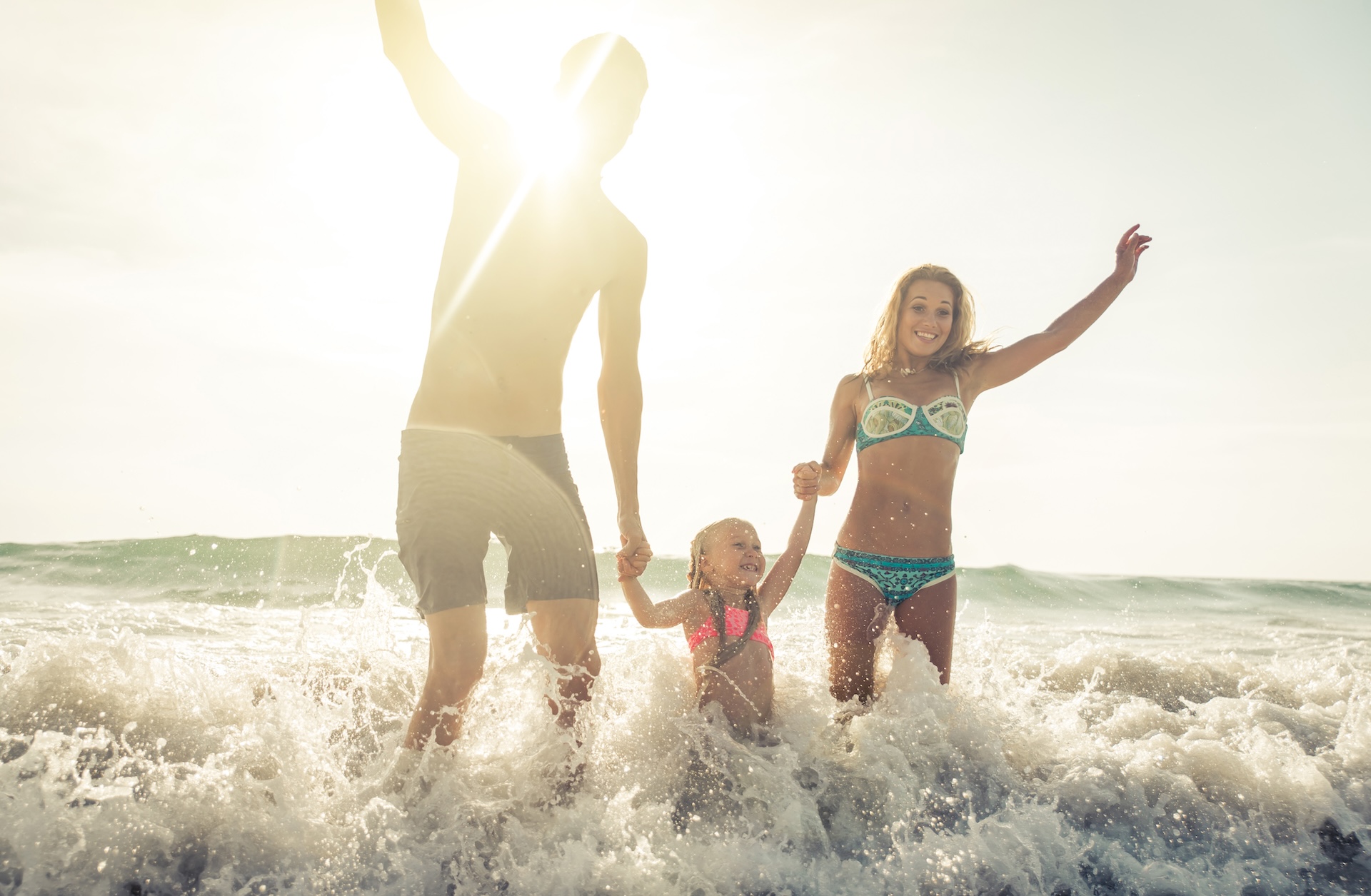 family having a good time in Phuket Thailand
