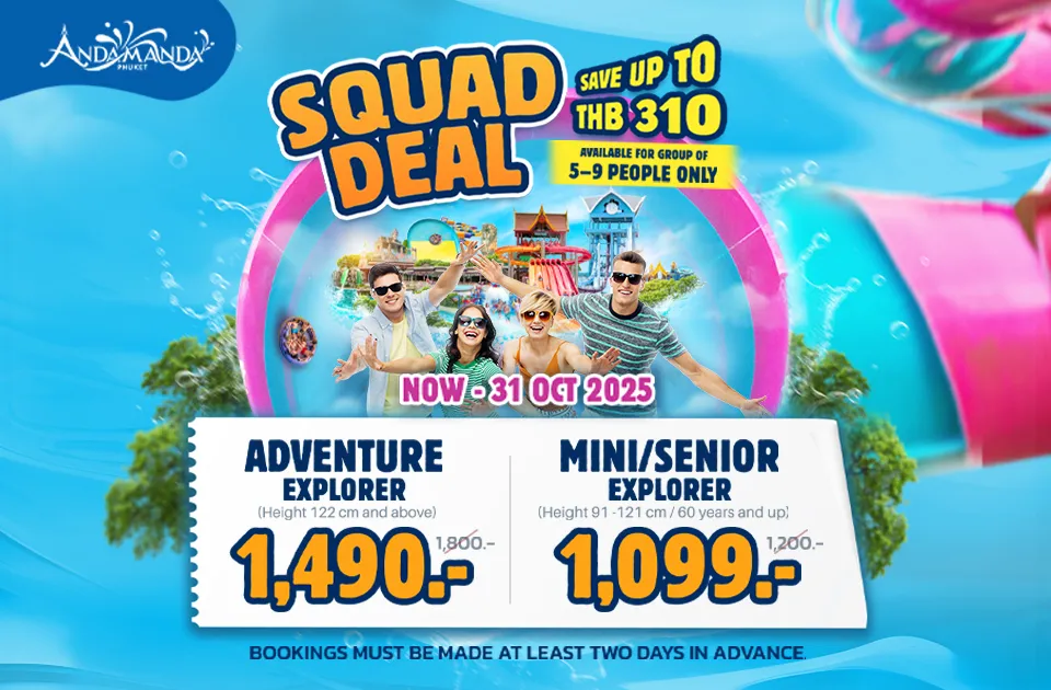 Get your crew of 5-9 together for the ultimate adventure at Andamanda Phuket!
