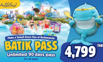 Enjoy unlimited entry to Andamanda Phuket Waterpark for 90 days with the Batik Pass – just 4,799 THB per person.